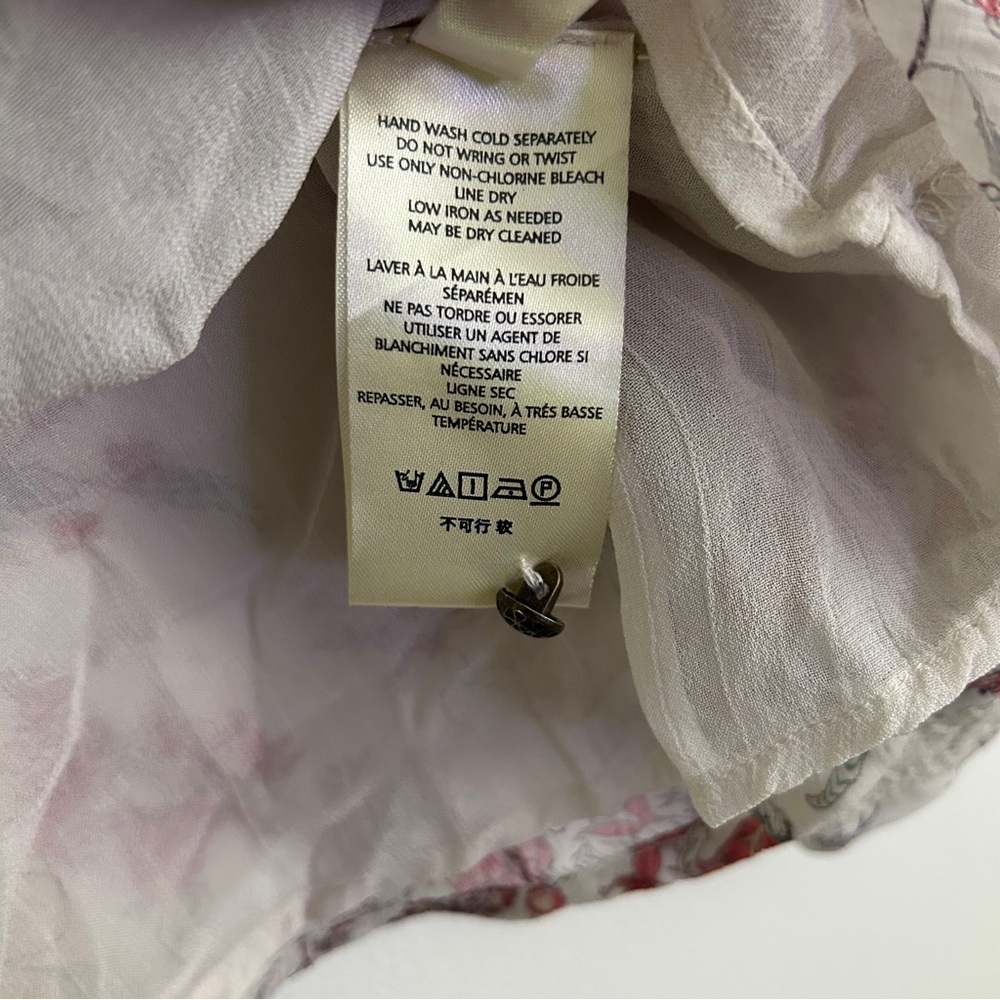 ANTHROPOLOGIE Floral Lace Trim Boho Cottagecore Blouse - Picture 4 of 11